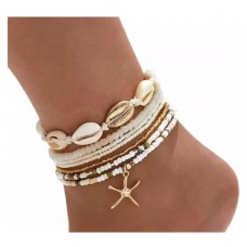 Tobilleras Cadena Set Tobillo Mostacillas Pulsera Sandalia